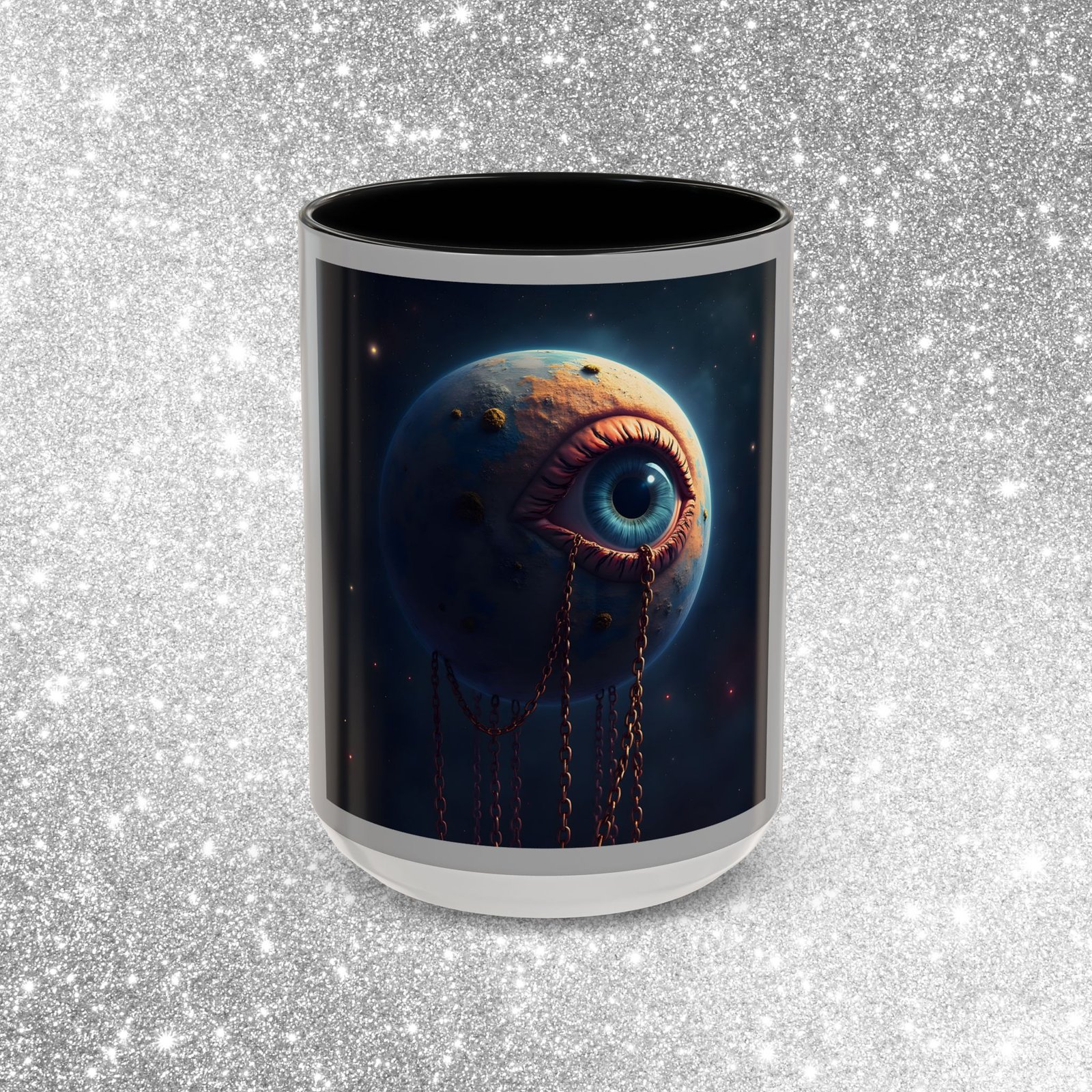 Mug "The World in Chains #2 – Trippy Surreal Mug on Capitalism & Control" - Image 13