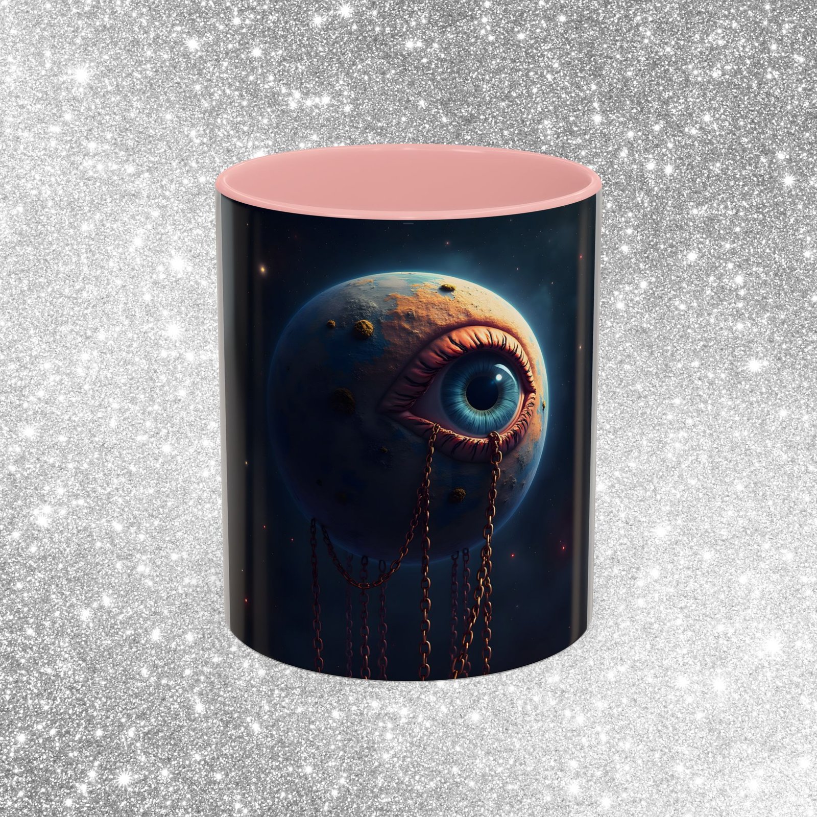 Mug "The World in Chains #2 – Trippy Surreal Mug on Capitalism & Control" - Image 9