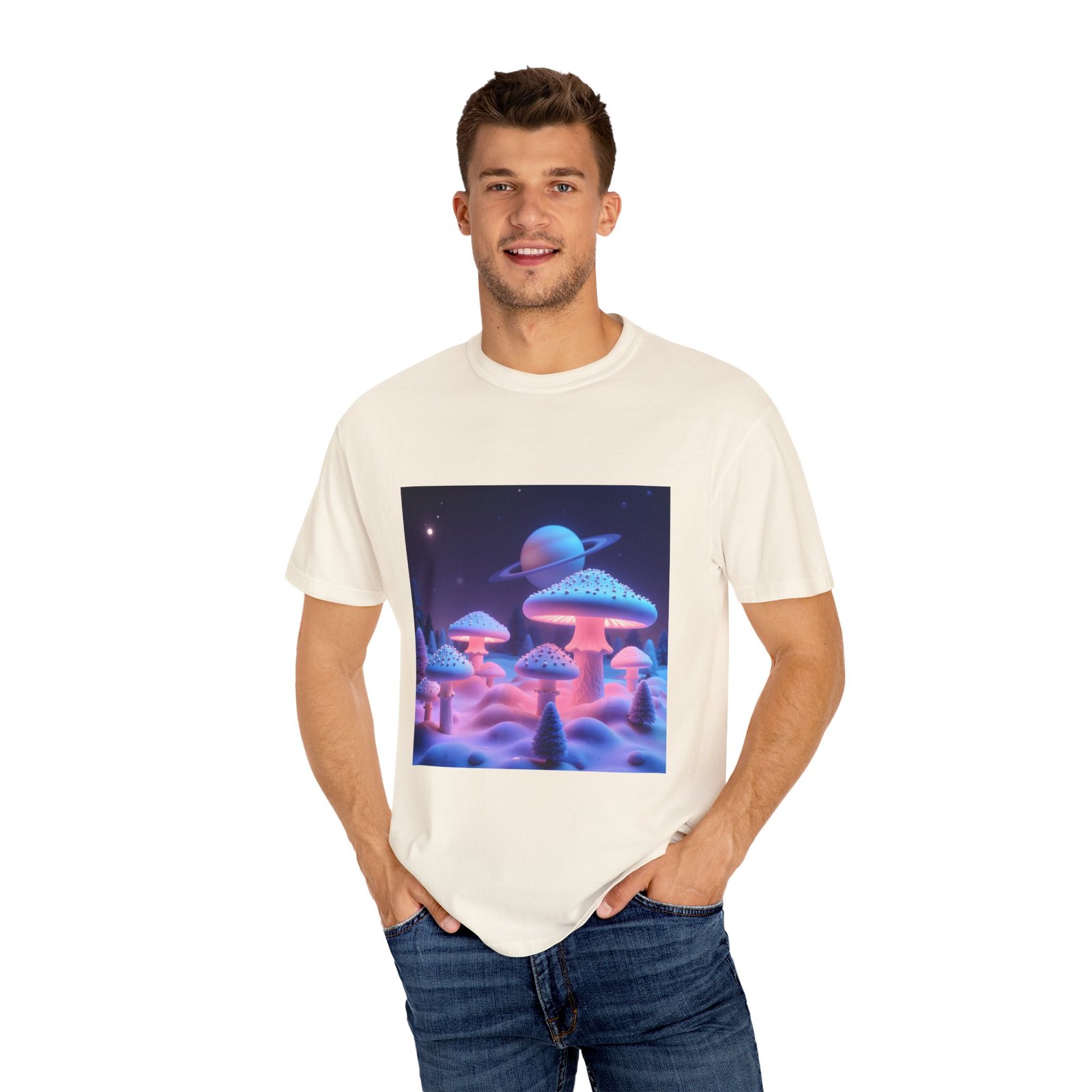 T-shirt "Glowing Trippy Mushrooms" - Image 12