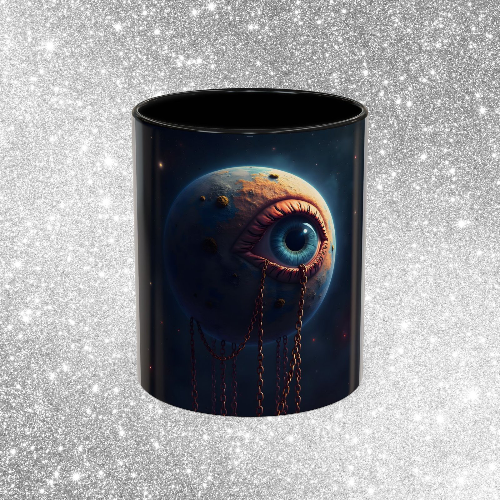 Mug "The World in Chains #2 – Trippy Surreal Mug on Capitalism & Control"