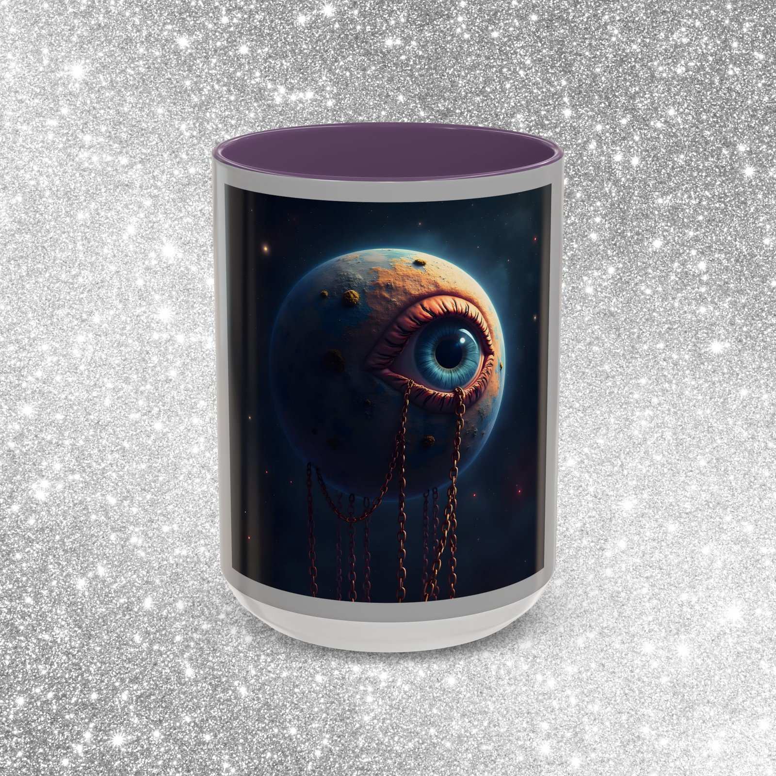 Mug "The World in Chains #2 – Trippy Surreal Mug on Capitalism & Control" - Image 49