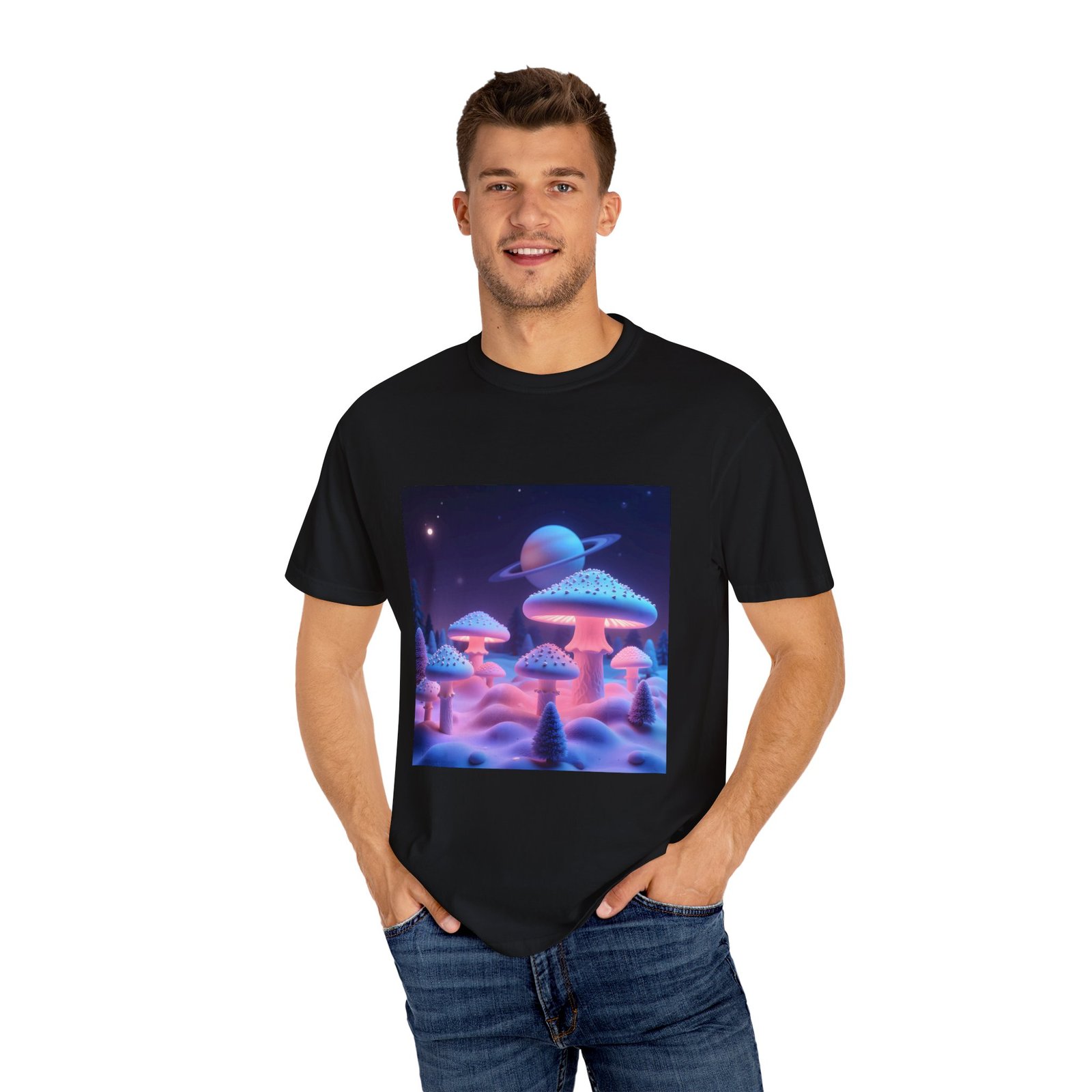 T-shirt "Glowing Trippy Mushrooms" - Image 4