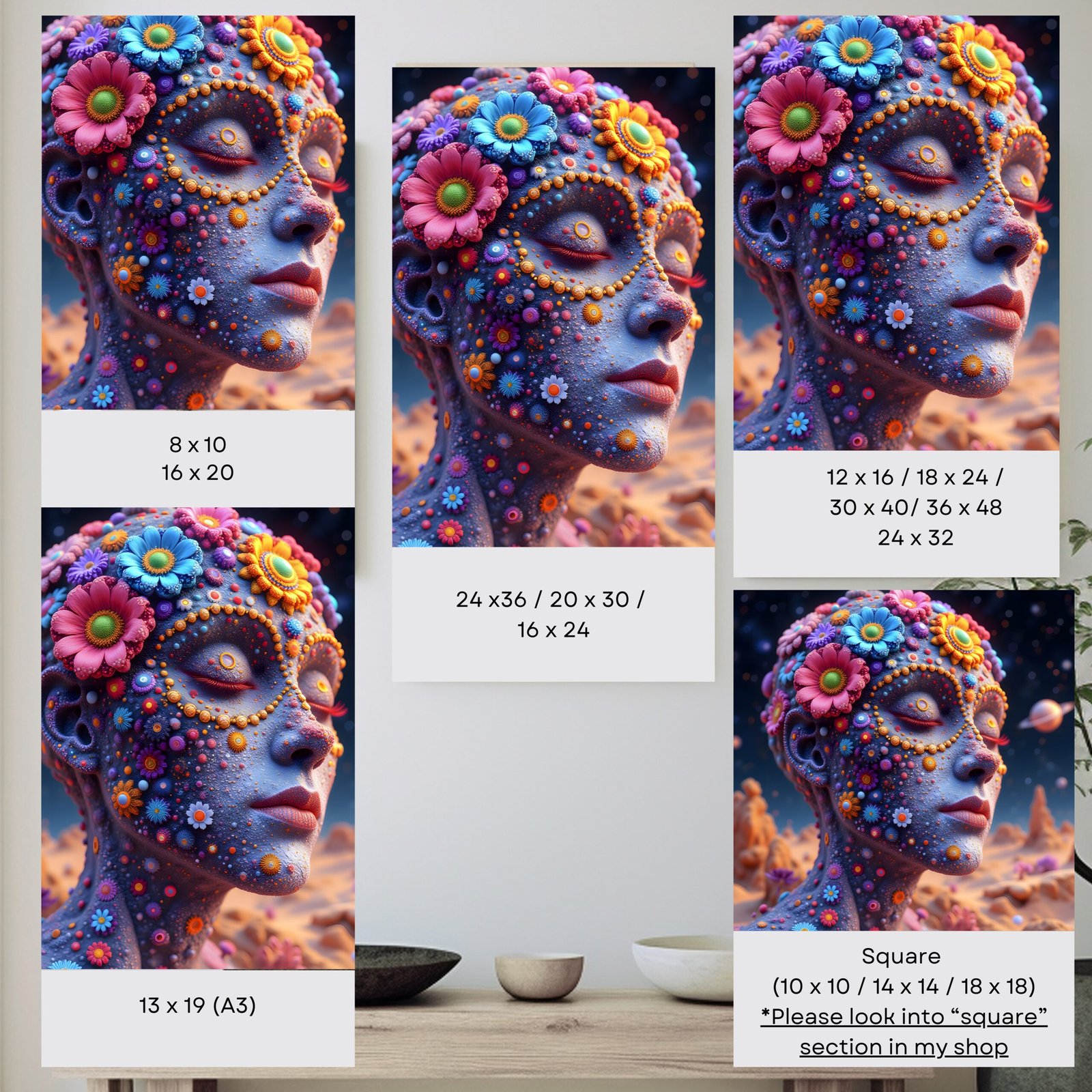 Poster "Cosmic Blue Goddess" - Image 3