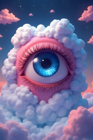 Poster "Dreamy Psychedelic Eye In The Sky"