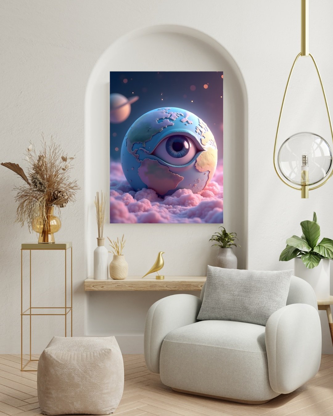 Poster "Dreaming Earth on Pink Clouds" - Image 2