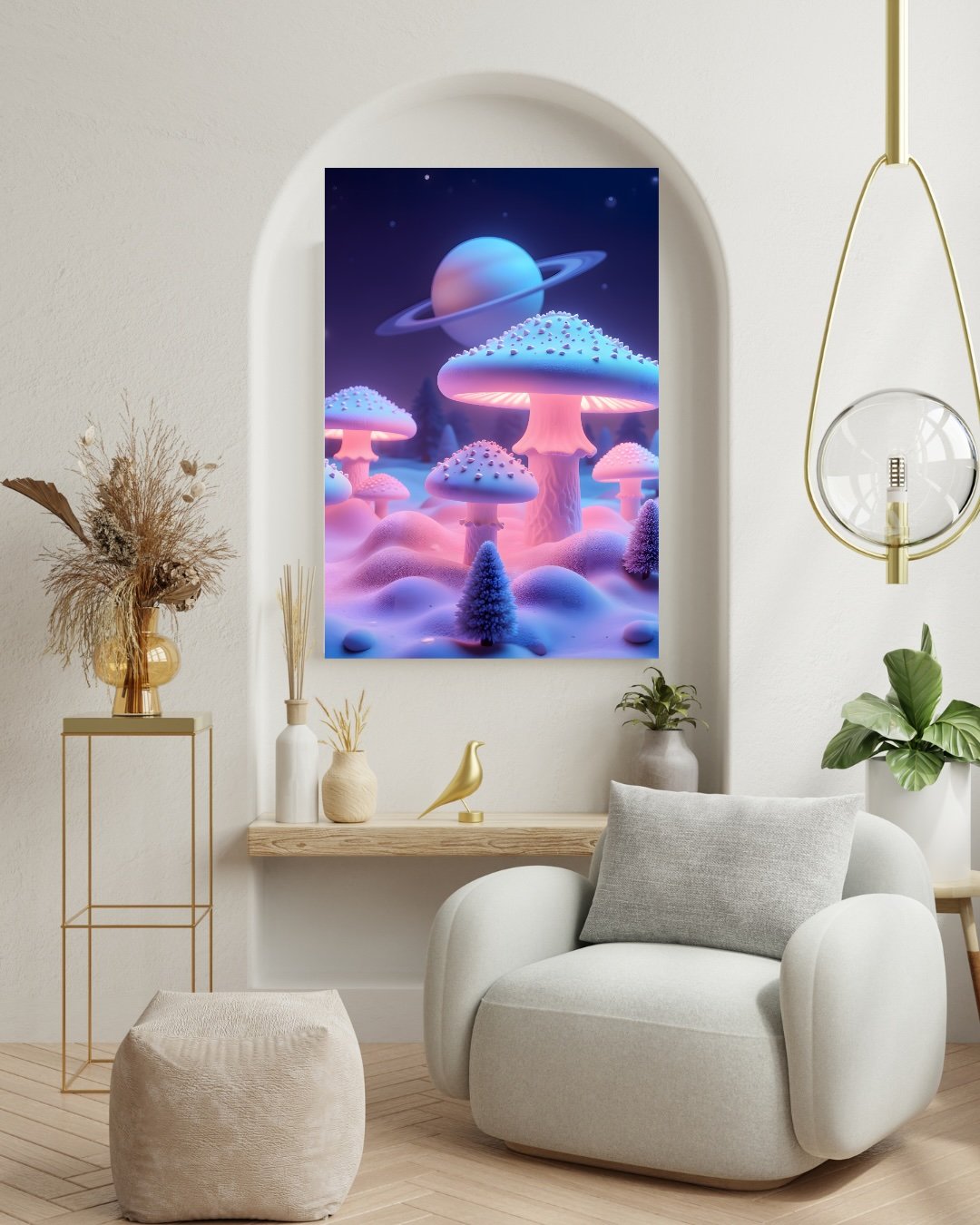 Poster "Glowing Trippy Mushrooms" - Image 2