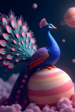 Poster "Peacock on Saturn"