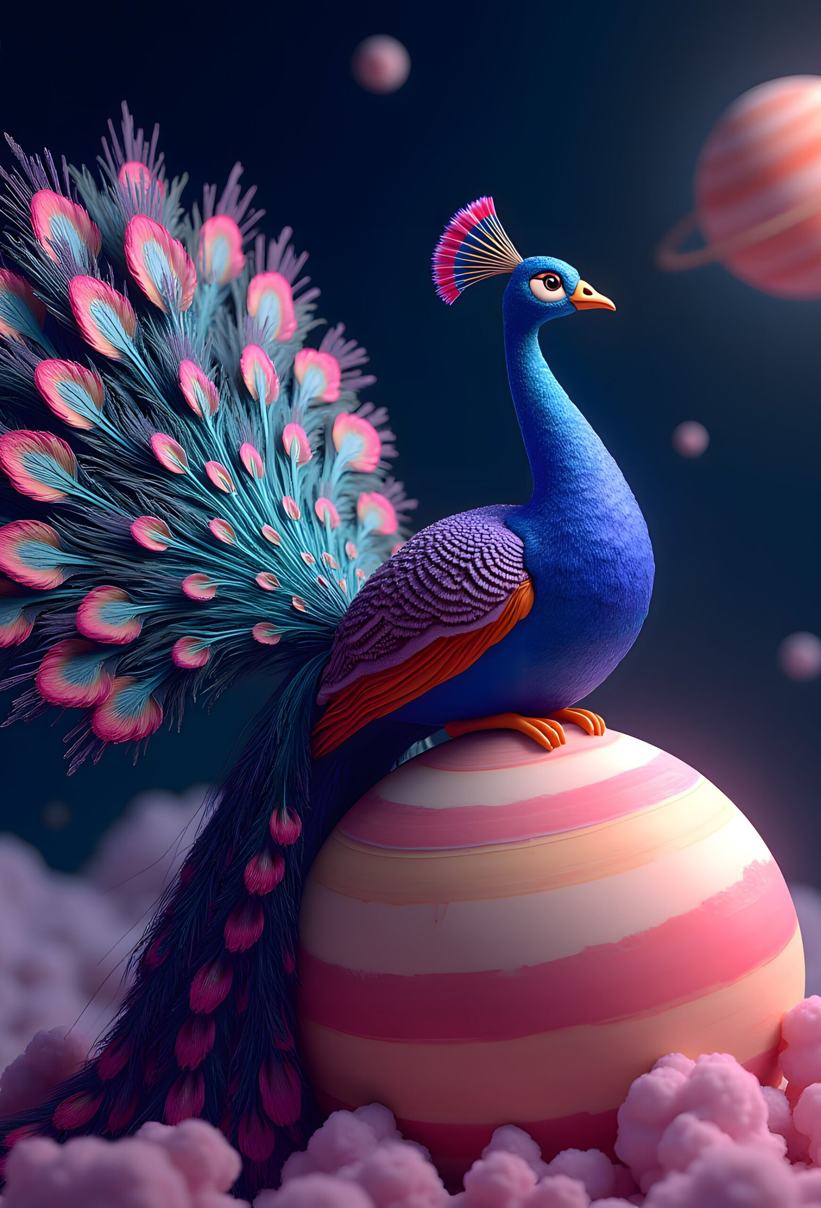 Poster "Peacock on Saturn"