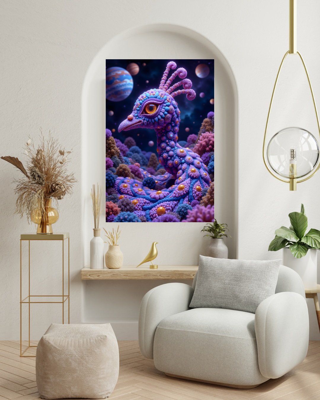 Poster "Psychedelic Peacock Neck" - Image 2