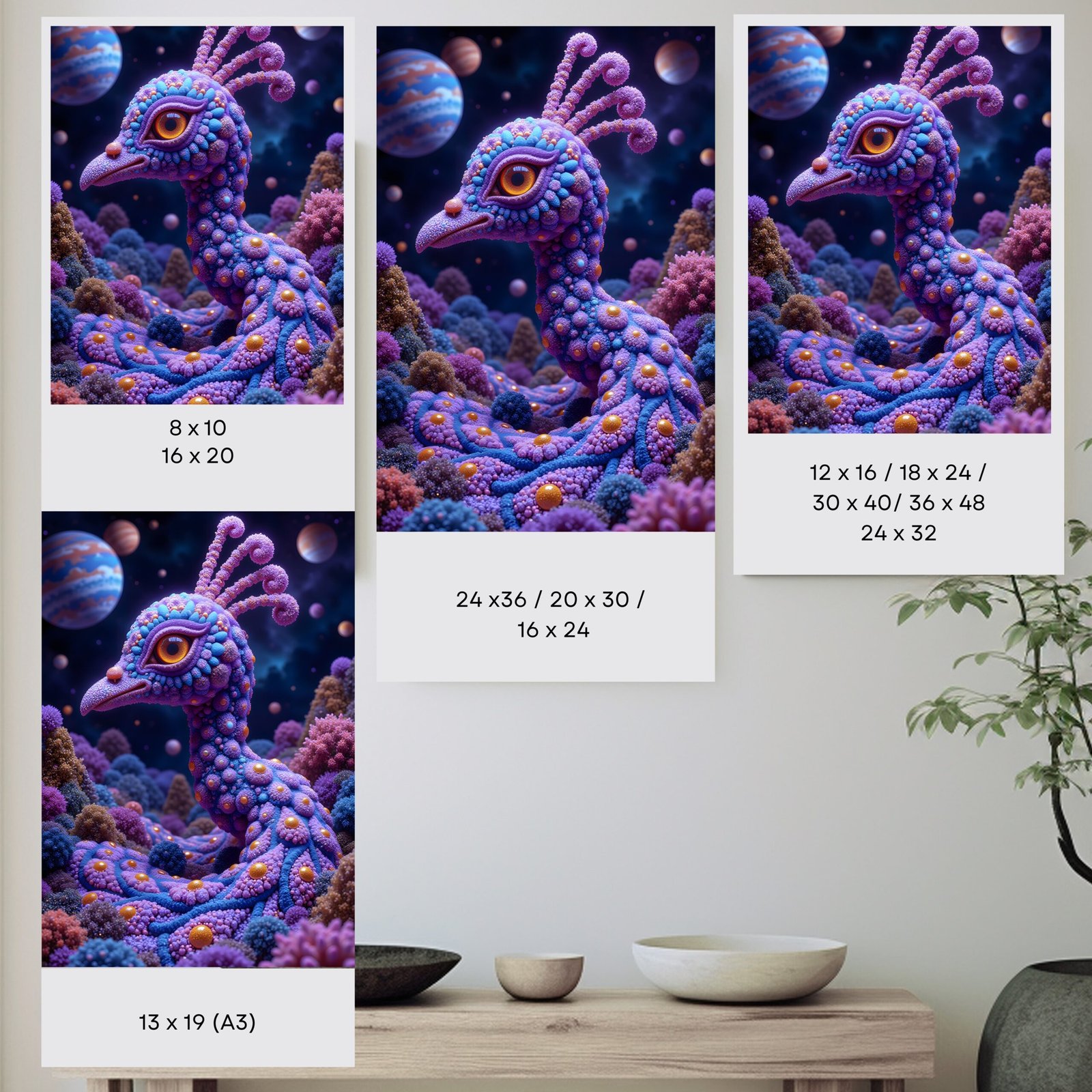 Poster "Psychedelic Peacock Neck" - Image 3