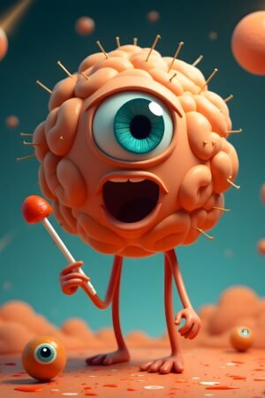 Poster "Surreal Brain Creature"