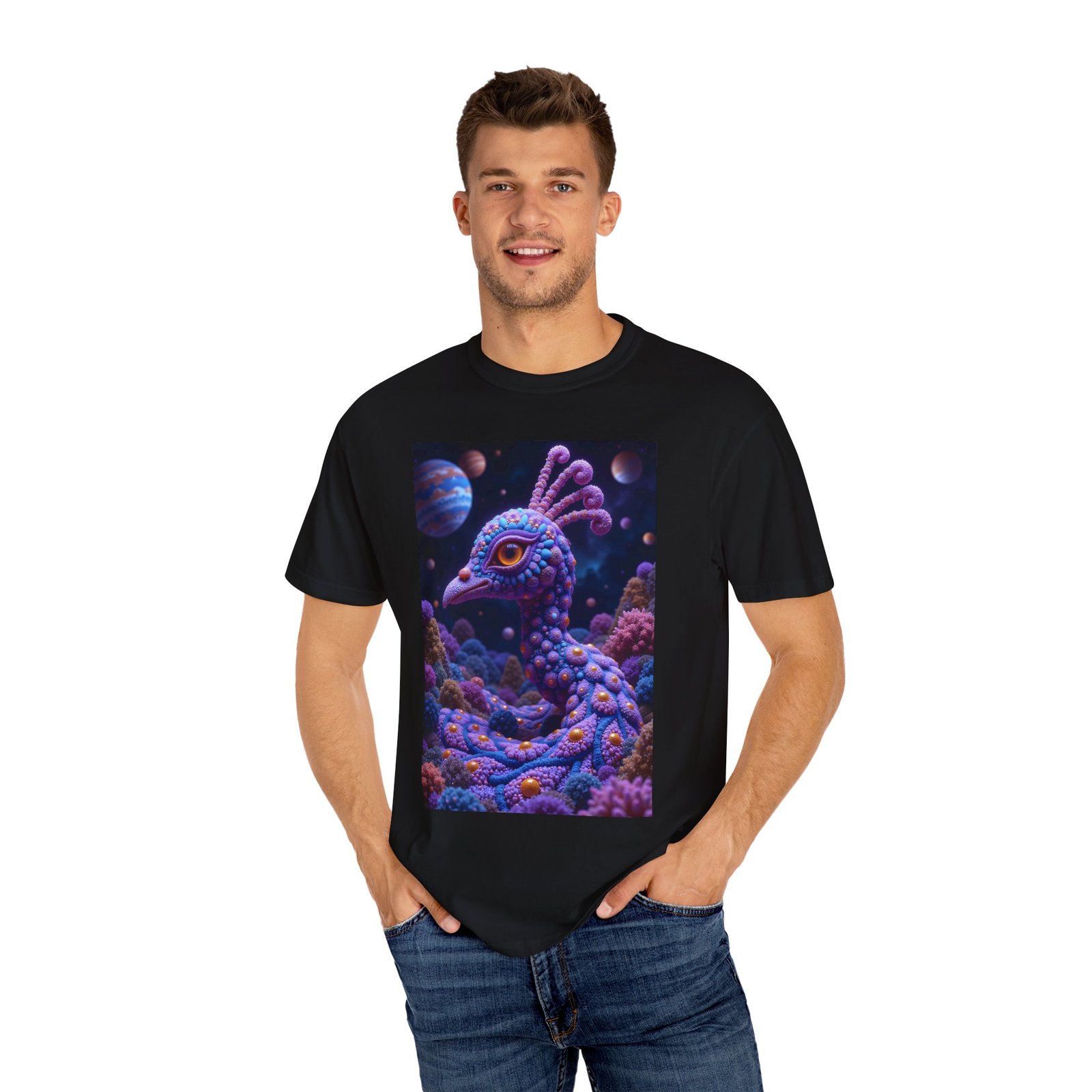 T-shirt "Psychedelic Peacock Neck" - Image 8