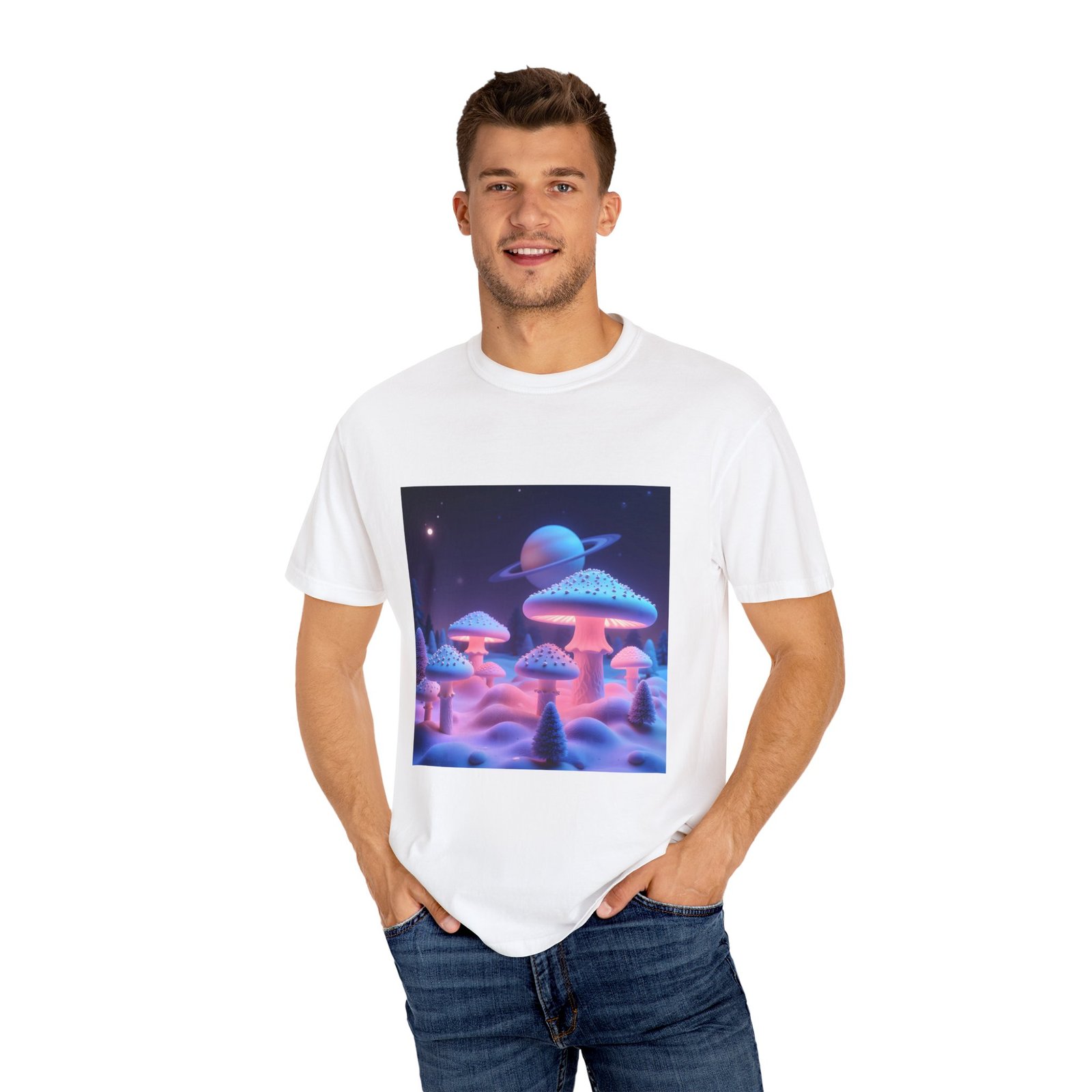 T-shirt "Glowing Trippy Mushrooms" - Image 8