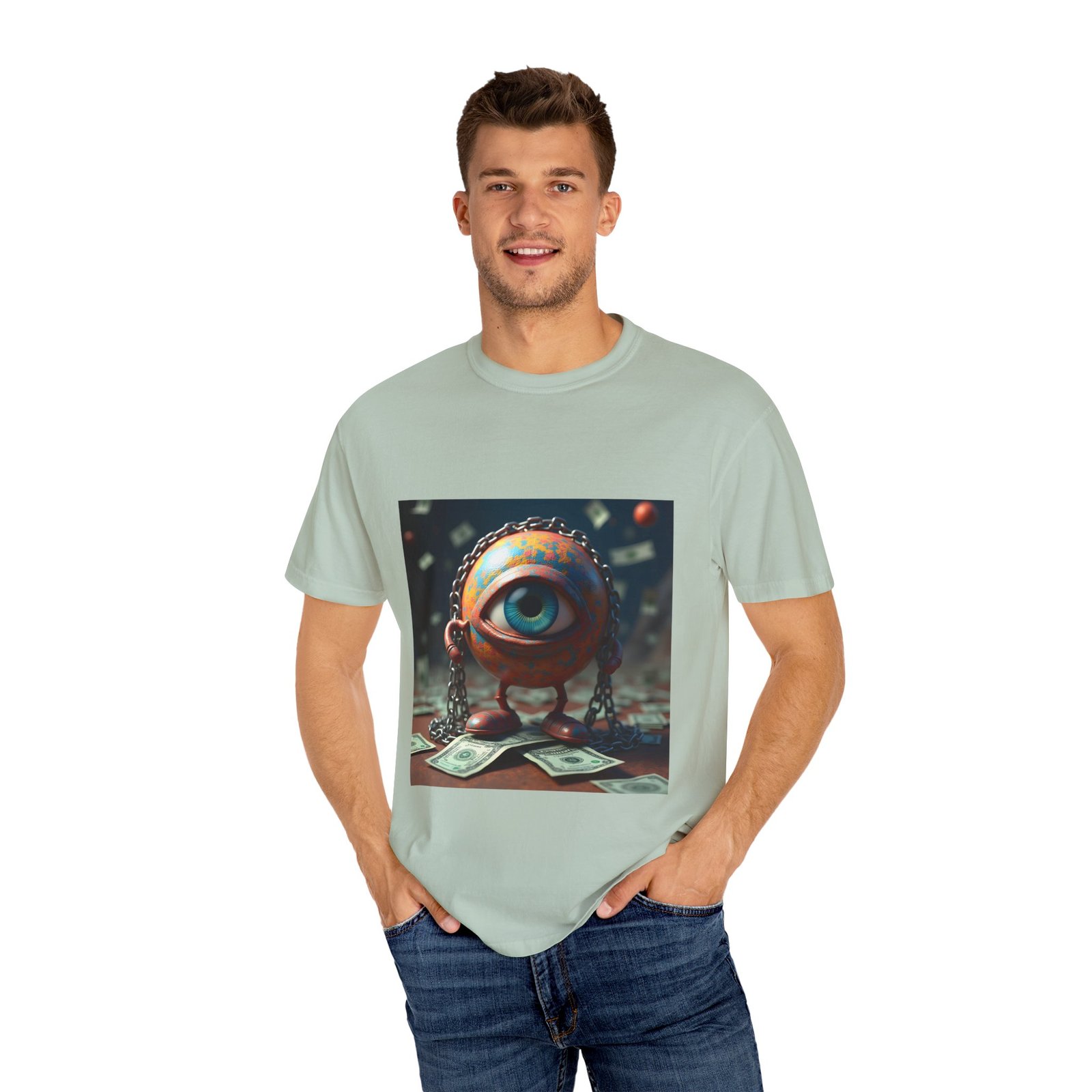 T-shirt "The World in Chains – Trippy Art on Capitalism & Control" - Image 4