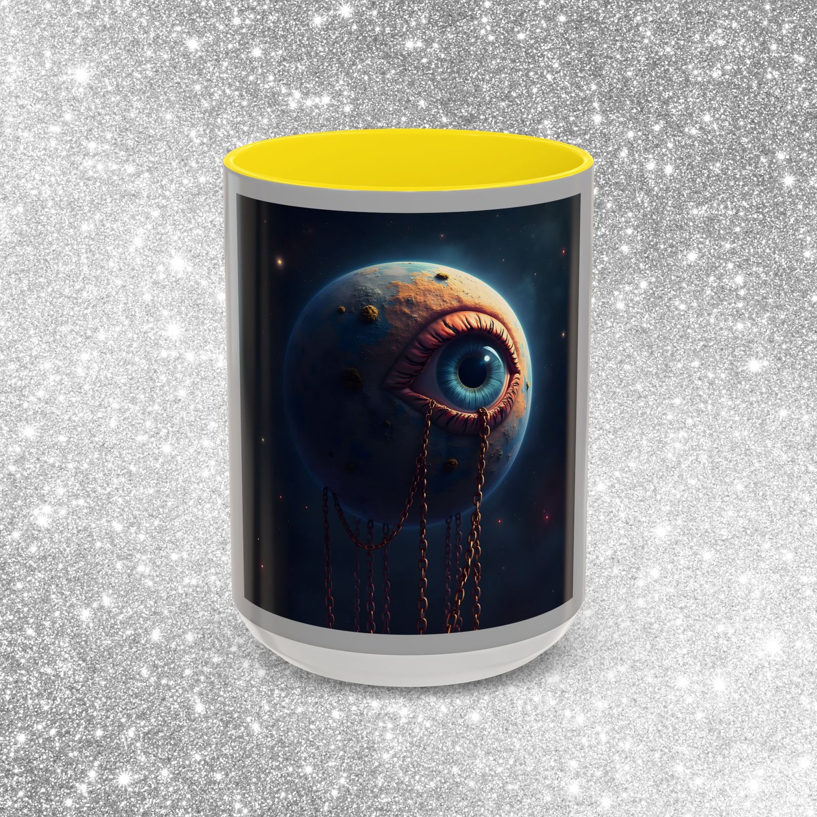 Mug "The World in Chains #2 – Trippy Surreal Mug on Capitalism & Control" - Image 53