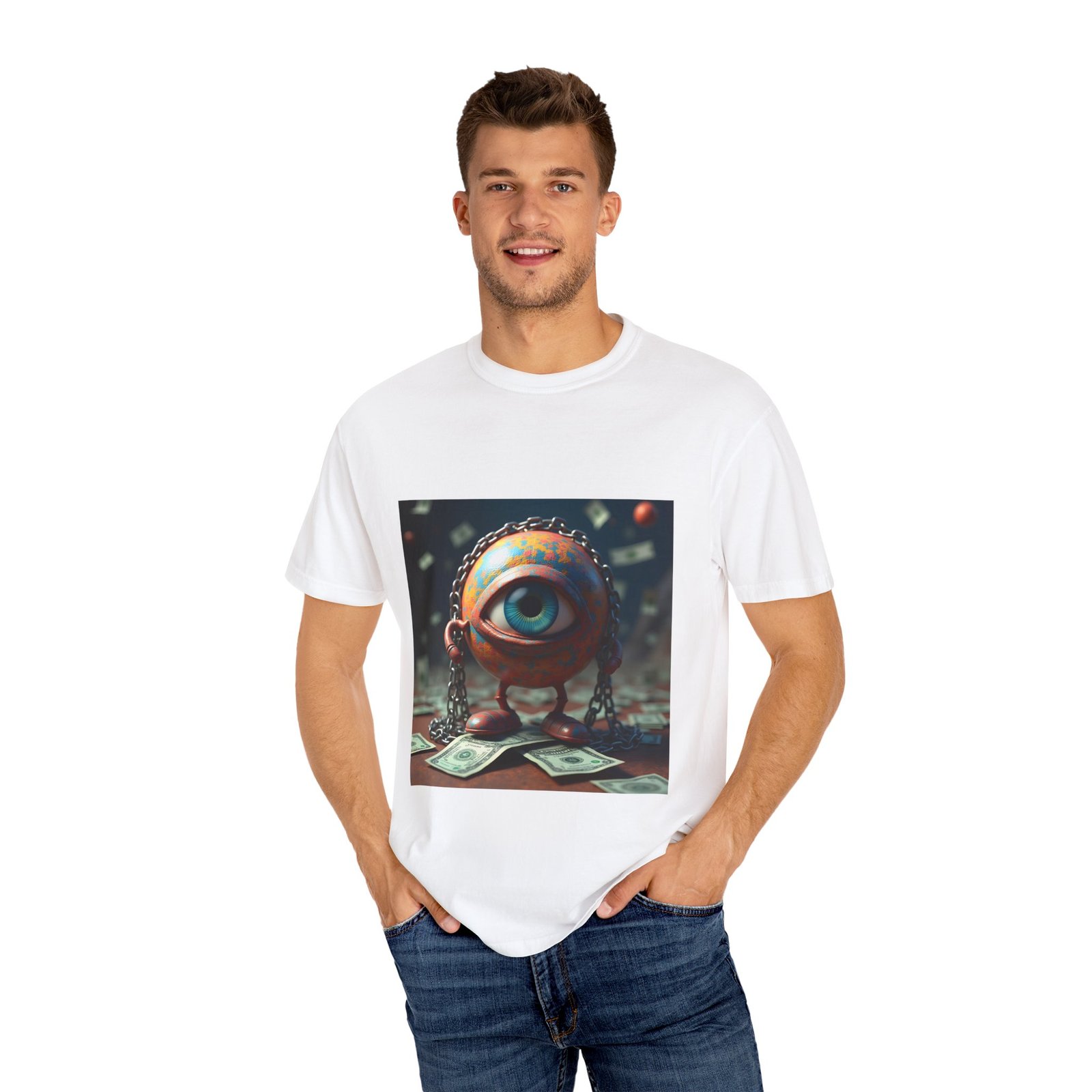 T-shirt "The World in Chains – Trippy Art on Capitalism & Control" - Image 8