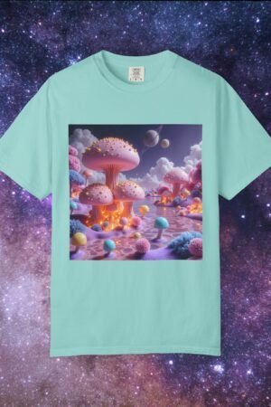 T-shirt "Psychedelic Mushroom Landscape"