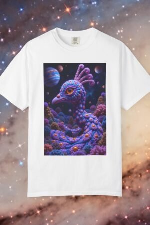 T-shirt "Psychedelic Peacock Neck"