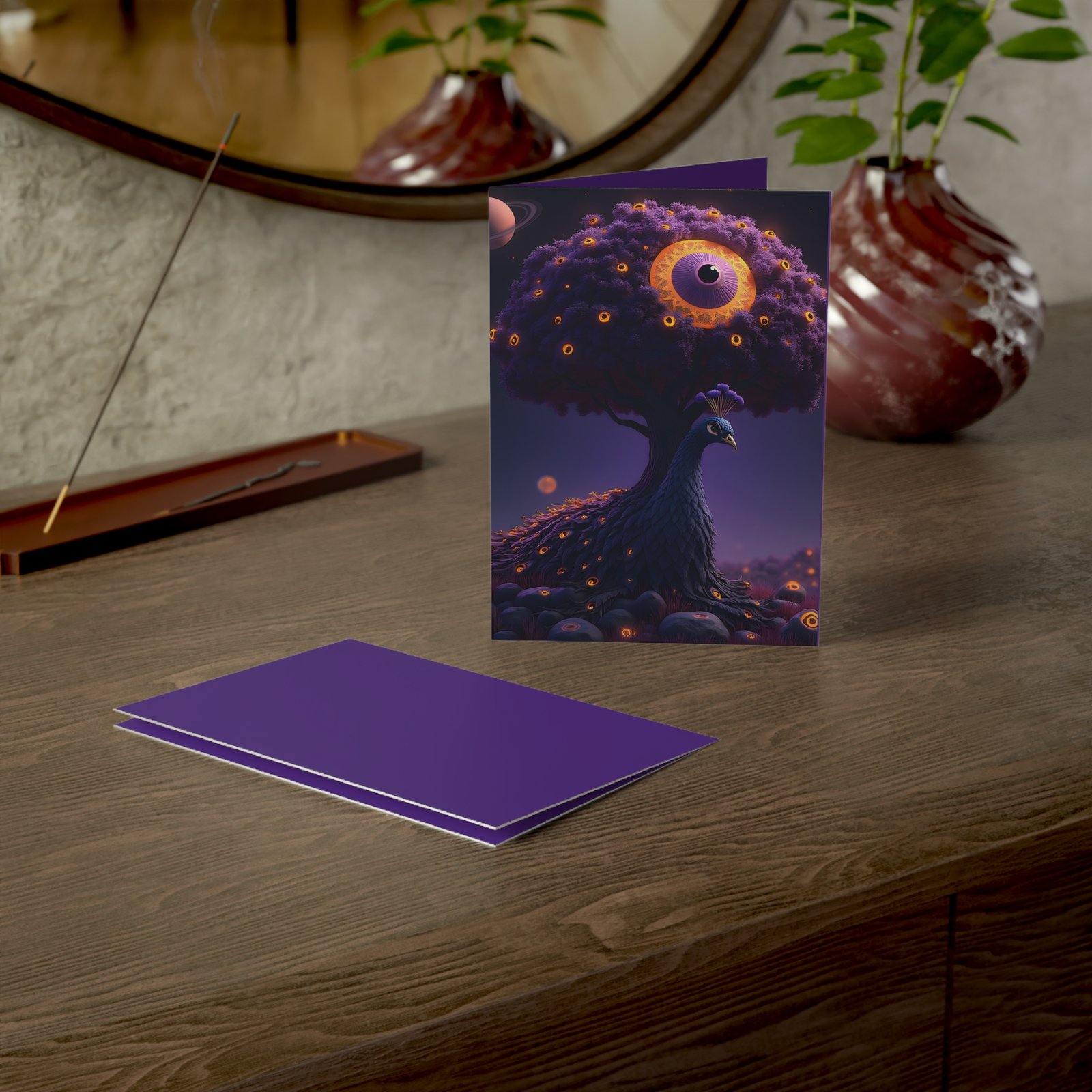 Greeting Card: "Majestic Peacock"