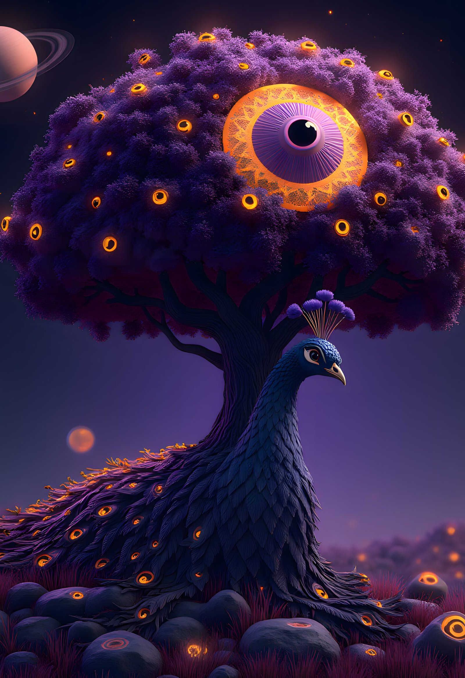 Greeting Card: "Majestic Peacock" - Image 2