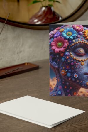 Greeting Card: "Cosmic Blue Goddess - Ayahuasca-inspired"